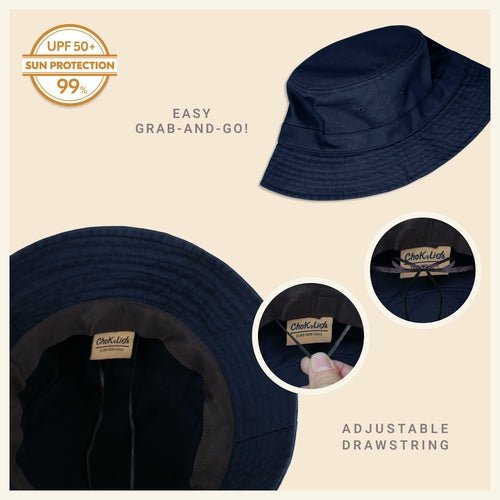 Classic Cotton Bucket Hat for Summer – Lightweight Cotton Sun Hat - H&A Outlet