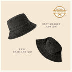 Classic Cotton Bucket Hat for Summer – Lightweight Cotton Sun Hat - H&A Outlet