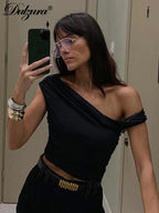 Collar Sleeveless Bodycon Ruched Top - H&A Outlet