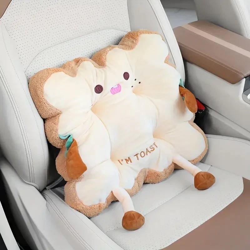 Comfy Cartoon Toast - Shaped Seat & Back Cushion – Washable - H&A Outlet