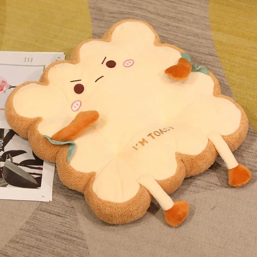 Comfy Cartoon Toast - Shaped Seat & Back Cushion – Washable - H&A Outlet