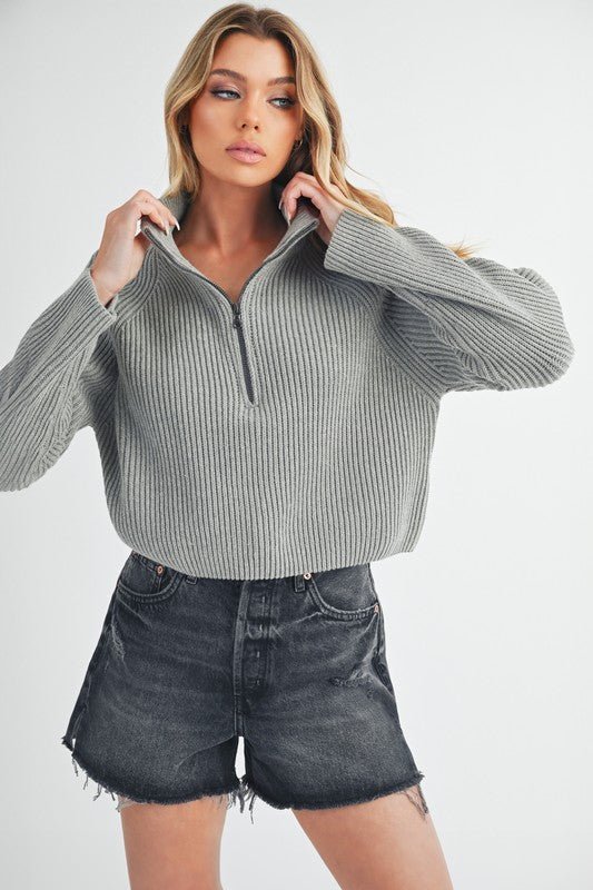 Debbie Half - Zip Sweater - H&A Outlet