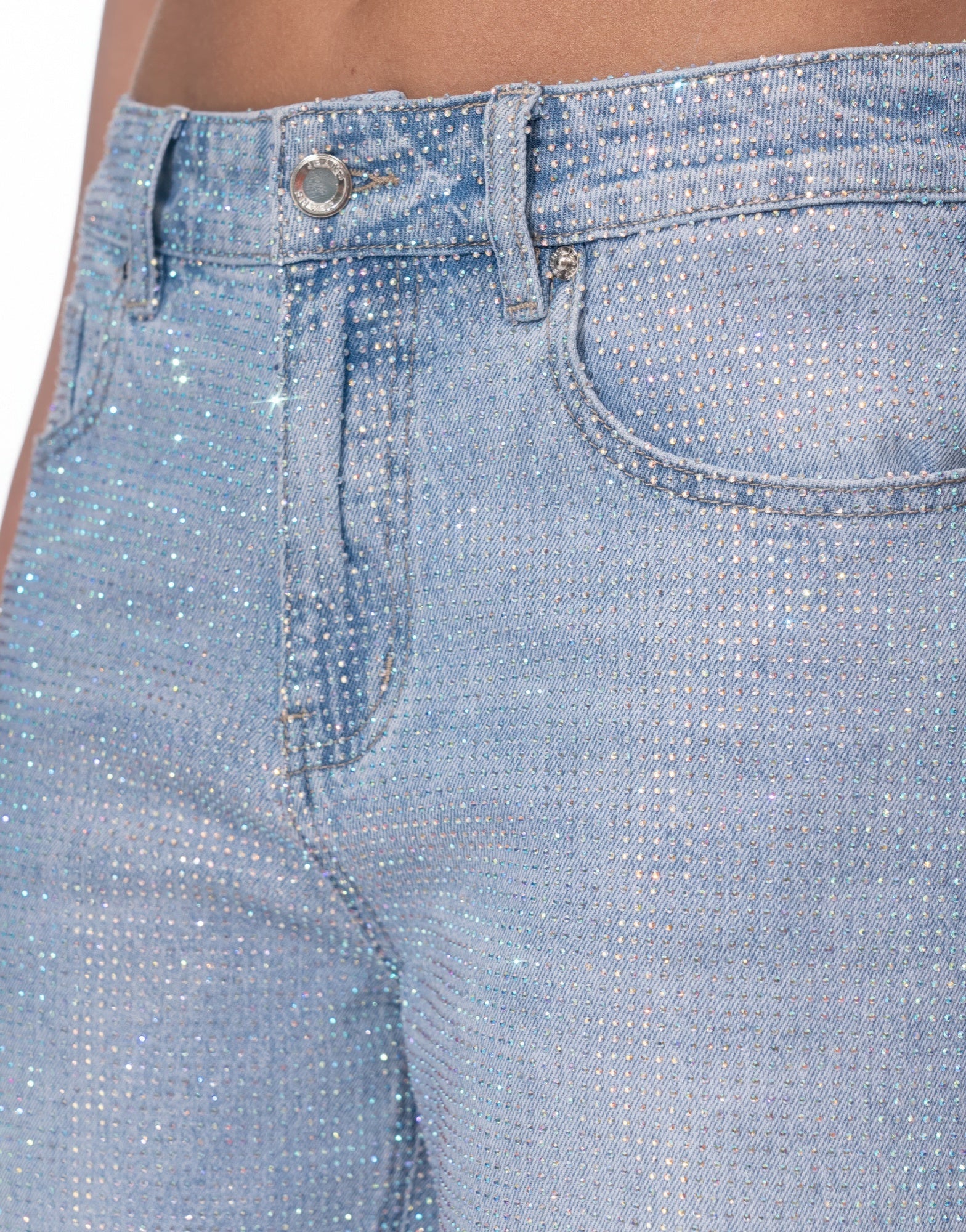 Denim Rhinestone Pants - H&A Outlet