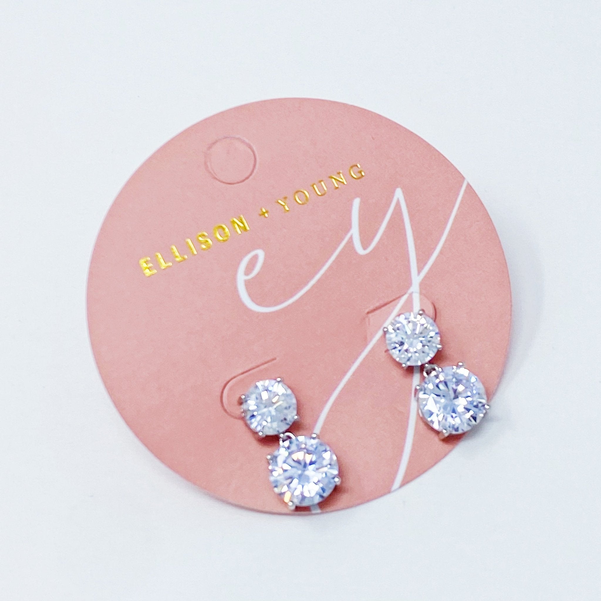 Double Diamond Dangle Earrings - H&A Outlet
