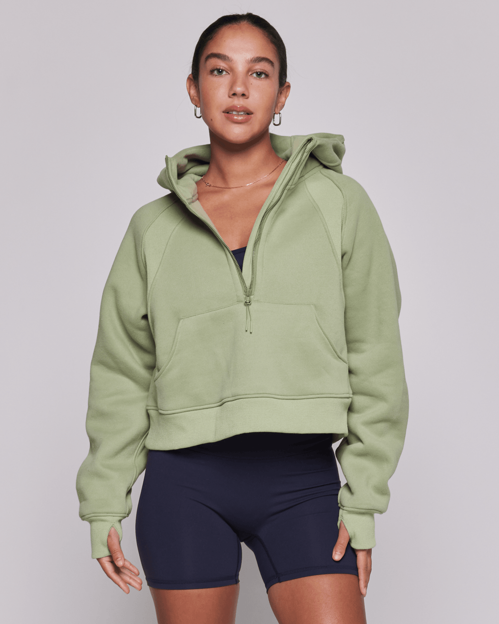 Effortless Fleece Half Zip Hoodie - H&A Outlet