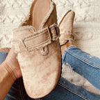 Flat Heel Round Toe Canvas Loafer Women's Vintage Clogs - H&A Outlet