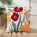 Flower Embroidery Throw Pillow Cover - H&A Outlet