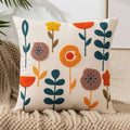 Flower Embroidery Throw Pillow Cover - H&A Outlet
