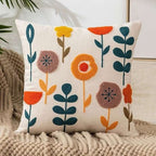 Flower Embroidery Throw Pillow Cover - H&A Outlet