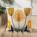 Flower Embroidery Throw Pillow Cover - H&A Outlet