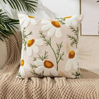 Flower Embroidery Throw Pillow Cover - H&A Outlet