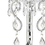 Glam Silver Faux Crystal Accent Table Lamp with See Thru Shade - H&A Outlet