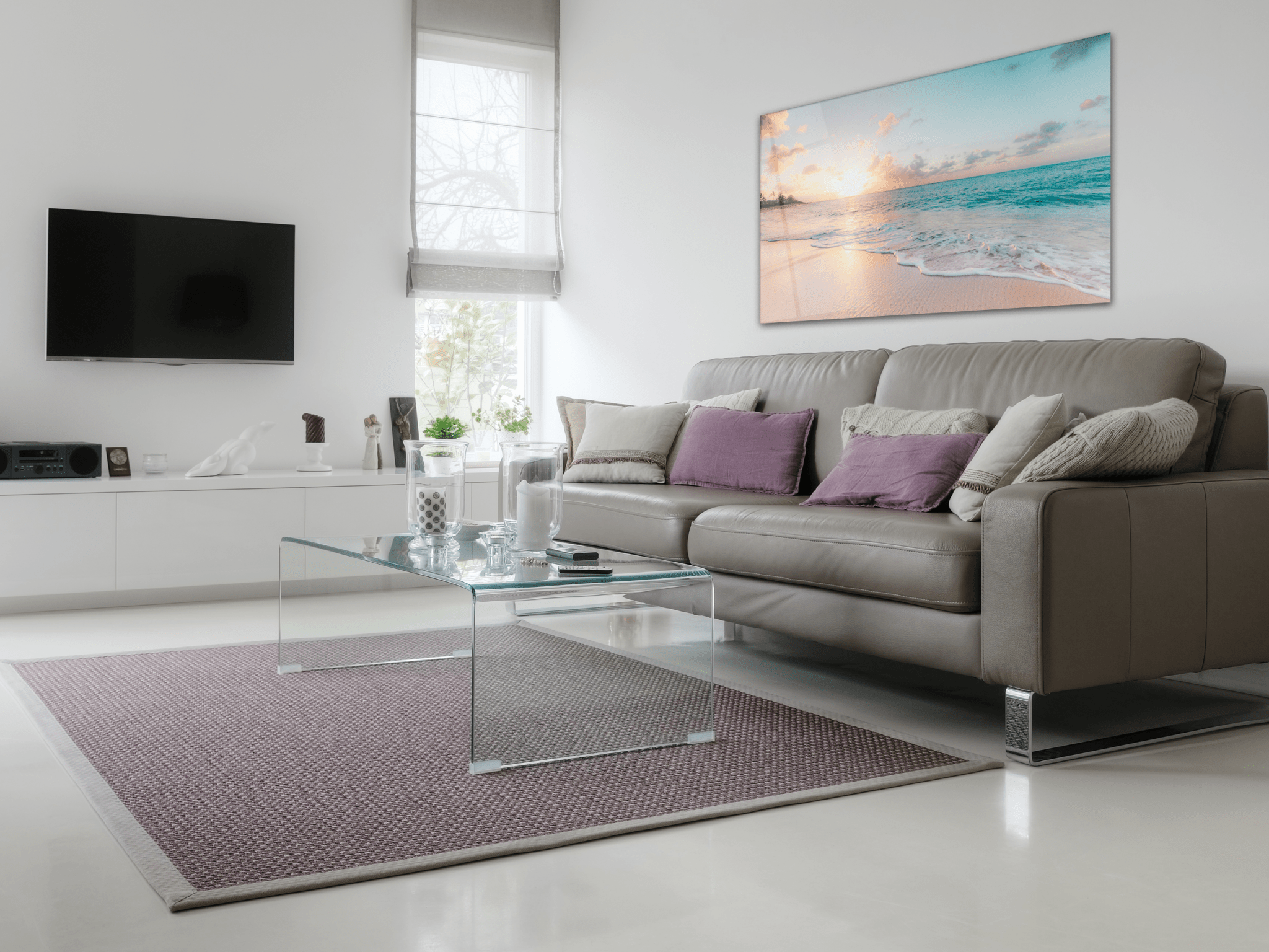 Glass Wall Art -Sea & Waves (18x28 inches - 46x72cm) - H&A Outlet