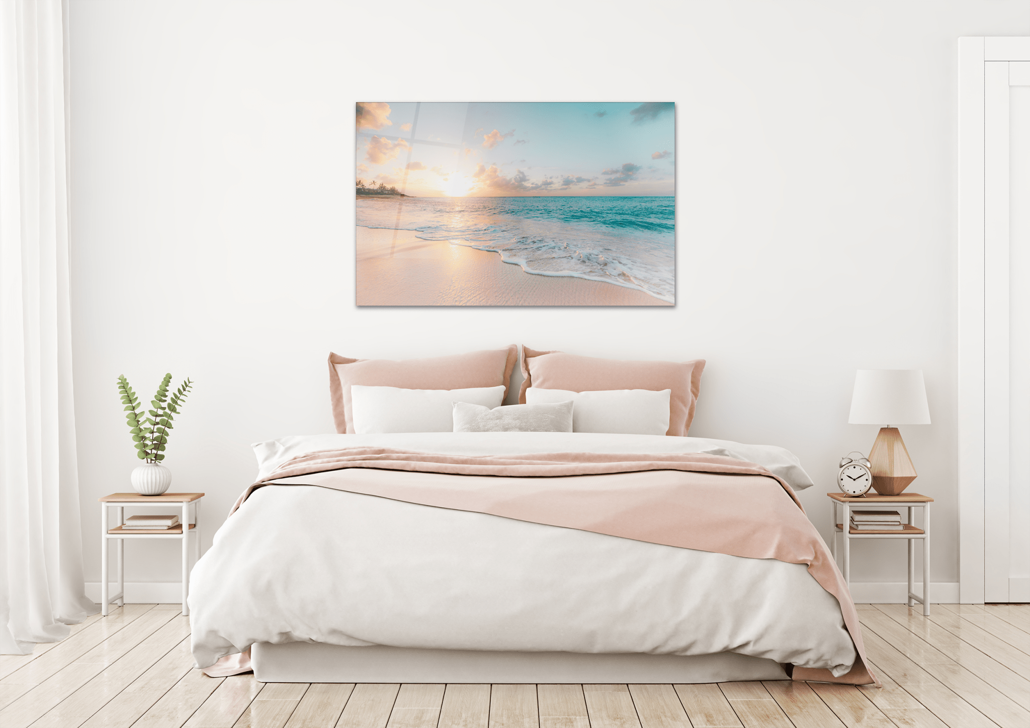 Glass Wall Art -Sea & Waves (18x28 inches - 46x72cm) - H&A Outlet
