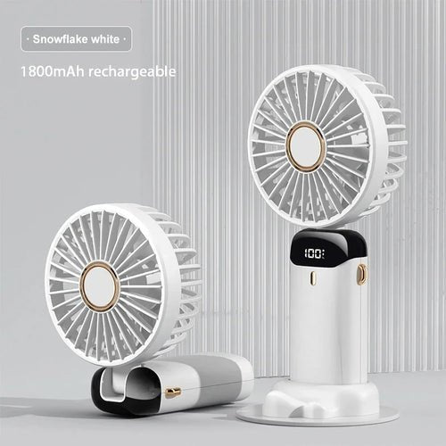 Handheld Mini Fan Foldable Portable Neck Hanging Fans 5 Speed USB - H&A Outlet