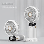 Handheld Mini Fan Foldable Portable Neck Hanging Fans 5 Speed USB - H&A Outlet