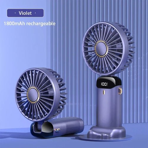 Handheld Mini Fan Foldable Portable Neck Hanging Fans 5 Speed USB - H&A Outlet
