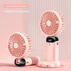 Handheld Mini Fan Foldable Portable Neck Hanging Fans 5 Speed USB - H&A Outlet