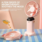 Handheld Mini Fan Foldable Portable Neck Hanging Fans 5 Speed USB - H&A Outlet