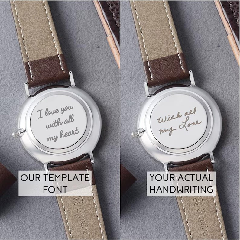 Handwriting Gifts for Groom, Engraved Watch for Men - H&A Outlet