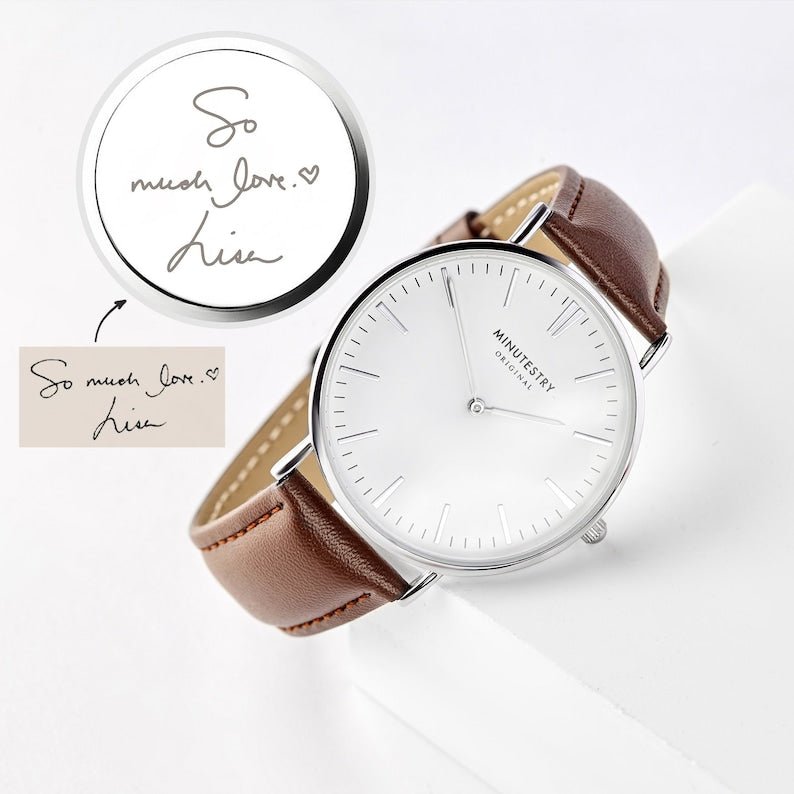 Handwriting Gifts for Groom, Engraved Watch for Men - H&A Outlet