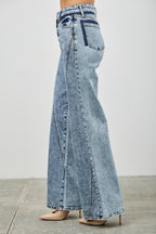 High Rise Relaxed Straight With Seam Detail - H&A Outlet