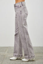 High Rise Slim Wide Straight - H&A Outlet