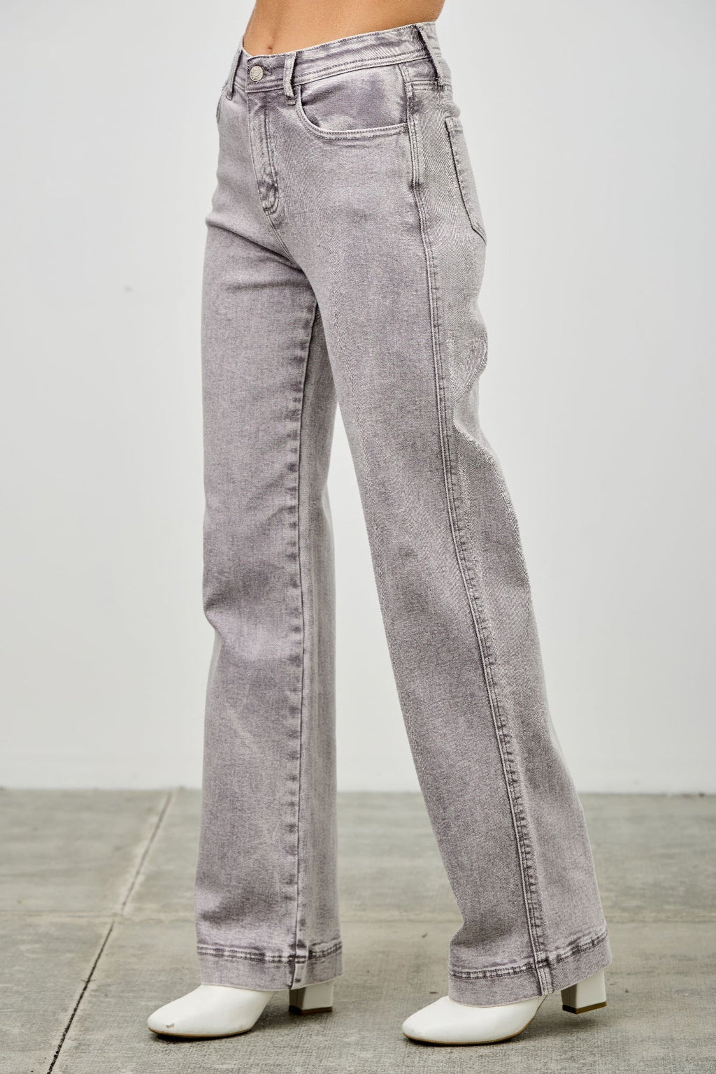 High Rise Slim Wide Straight - H&A Outlet