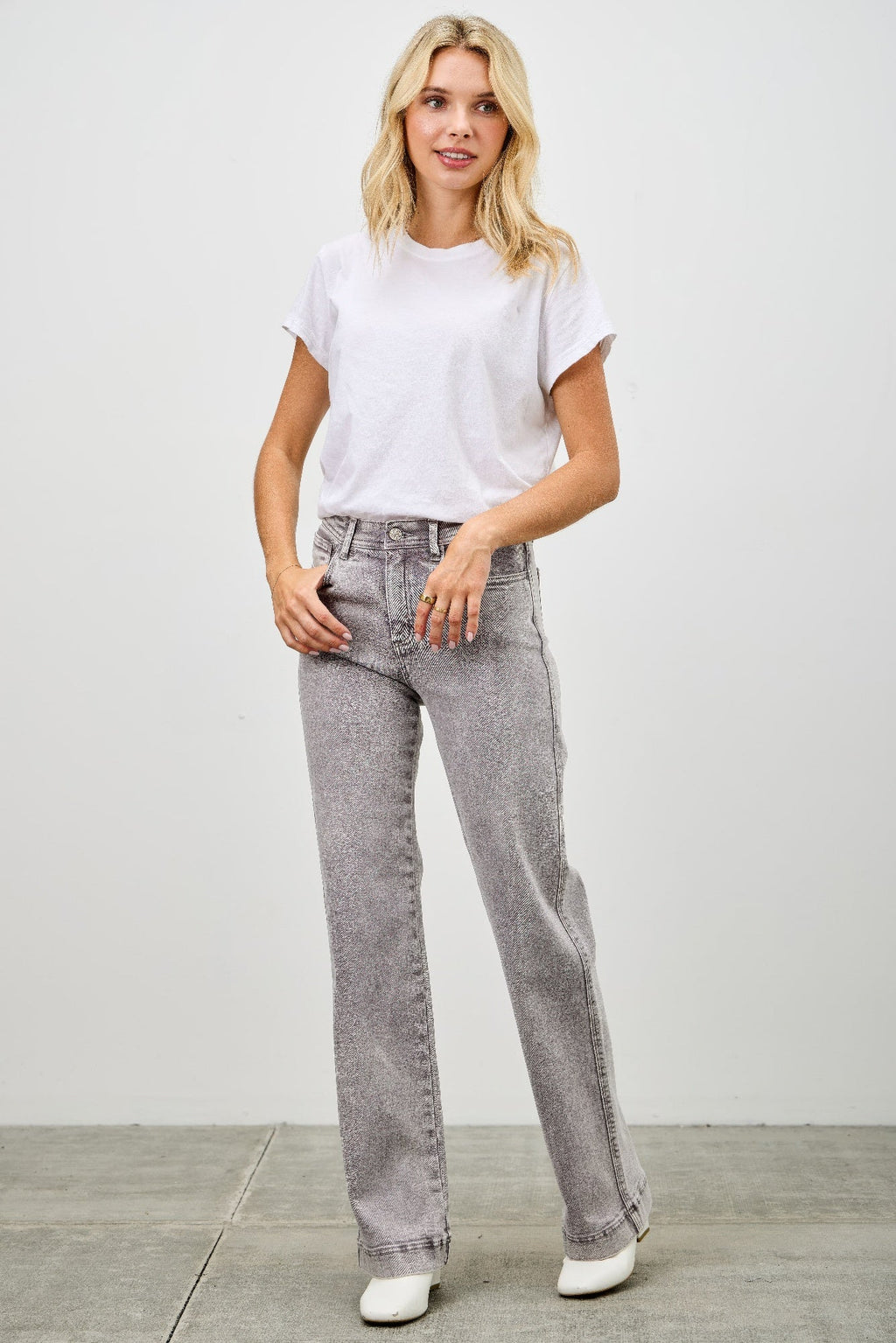 High Rise Slim Wide Straight - H&A Outlet