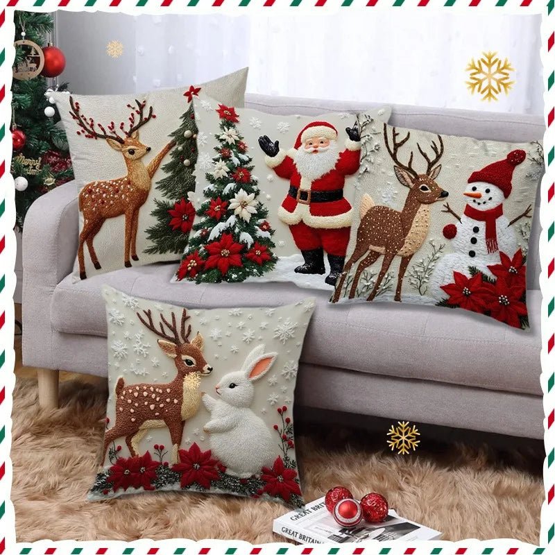 Home Decoration Rich Styles Christmas Throw Pillowcase Sofa Linen - H&A Outlet