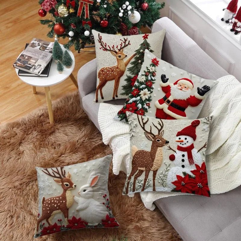 Home Decoration Rich Styles Christmas Throw Pillowcase Sofa Linen - H&A Outlet