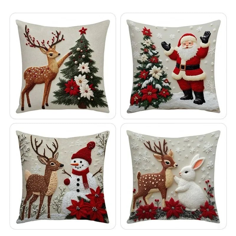Home Decoration Rich Styles Christmas Throw Pillowcase Sofa Linen - H&A Outlet