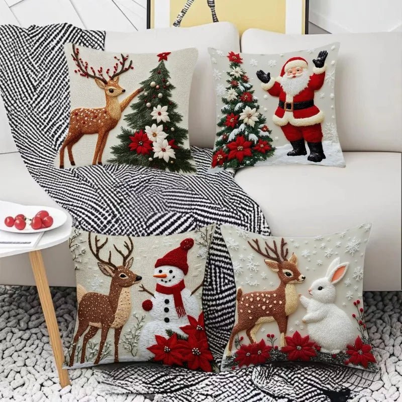 Home Decoration Rich Styles Christmas Throw Pillowcase Sofa Linen - H&A Outlet