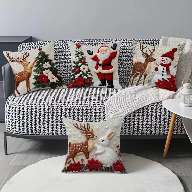 Home Decoration Rich Styles Christmas Throw Pillowcase Sofa Linen - H&A Outlet