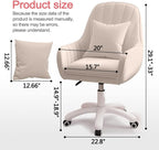 Home Office Chair Computer Chair with Mid - Back Upholstered Modern Tufted Computer Task Chair Swivel Height Adjustable Velvet Accent Chair. - H&A Outlet