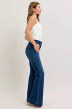 Judy Blue High - Waisted Flare Jeans with Front Pockets - H&A Outlet