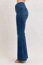 Judy Blue High - Waisted Flare Jeans with Front Pockets - H&A Outlet