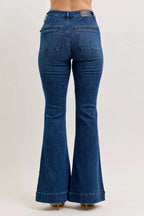 Judy Blue High - Waisted Flare Jeans with Front Pockets - H&A Outlet