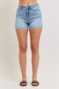 Judy Blue High - Waisted Slim Short with Cell Phone Back Pockets - H&A Outlet