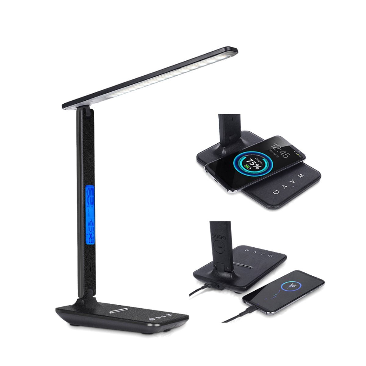 Lamp Plus 3 in 1 Lamp With Phone Charger, Clock And Thermostat - H&A Outlet