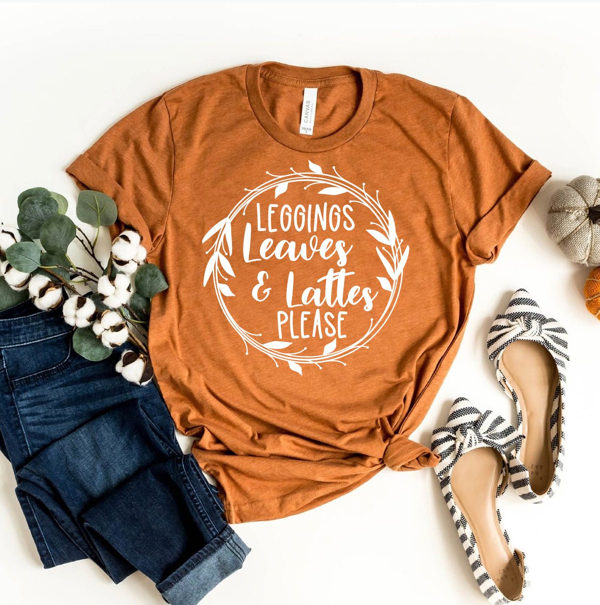 Leggings Leaves & Lattes Please T-shirt - H&A Outlet