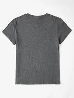 Letter Graphic Round Neck Short Sleeve T-Shirt - H&A Outlet