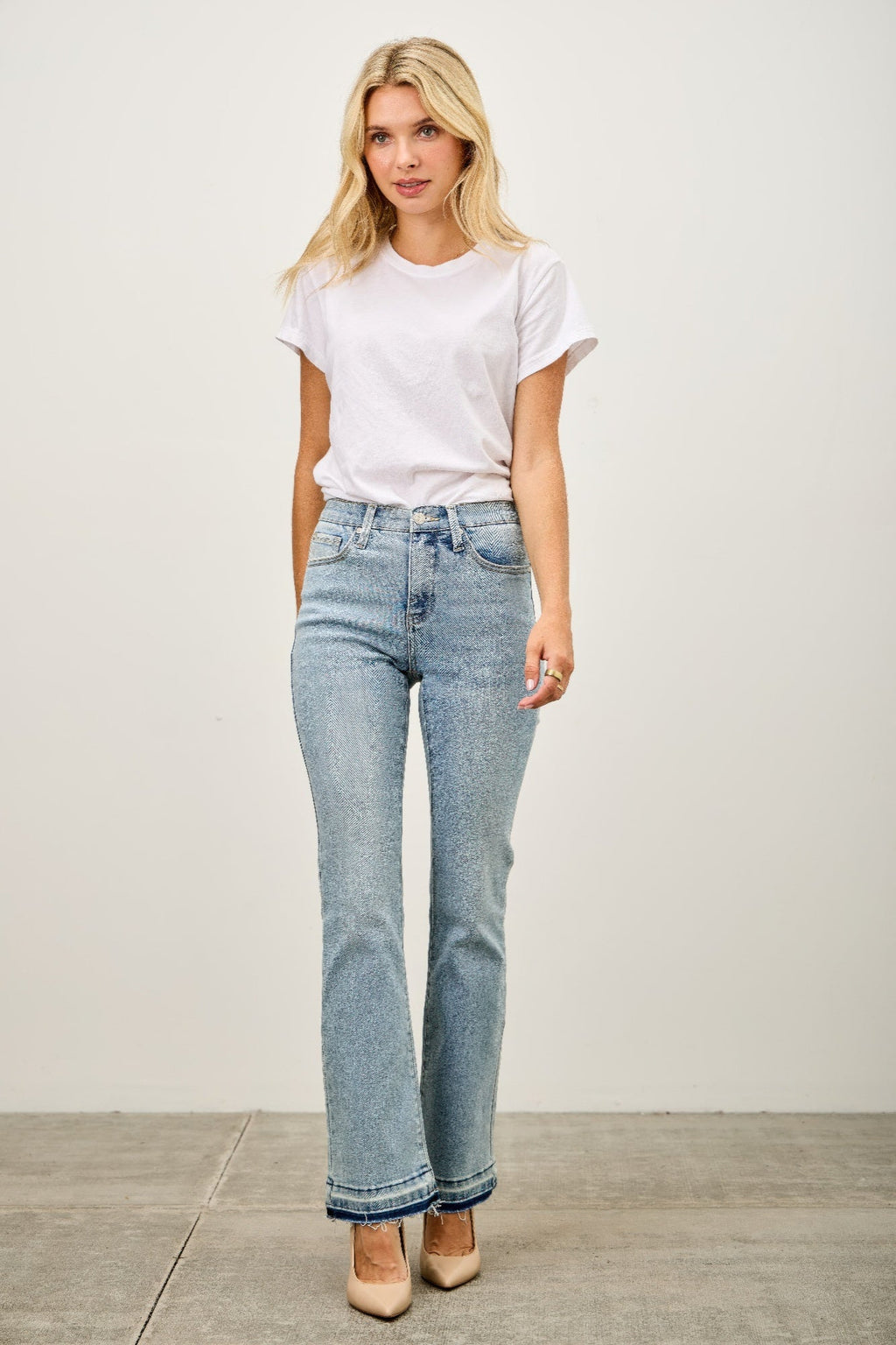 Mid Rise Flare With Released Hem - H&A Outlet