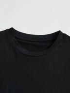 Nice Naughty Christmas Cartoon Letter Print T-shirt Casual Short - H&A Outlet