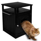 Nightstand Pet House, Litter Box Furniture Indoor Pet Crate, Litter - H&A Outlet