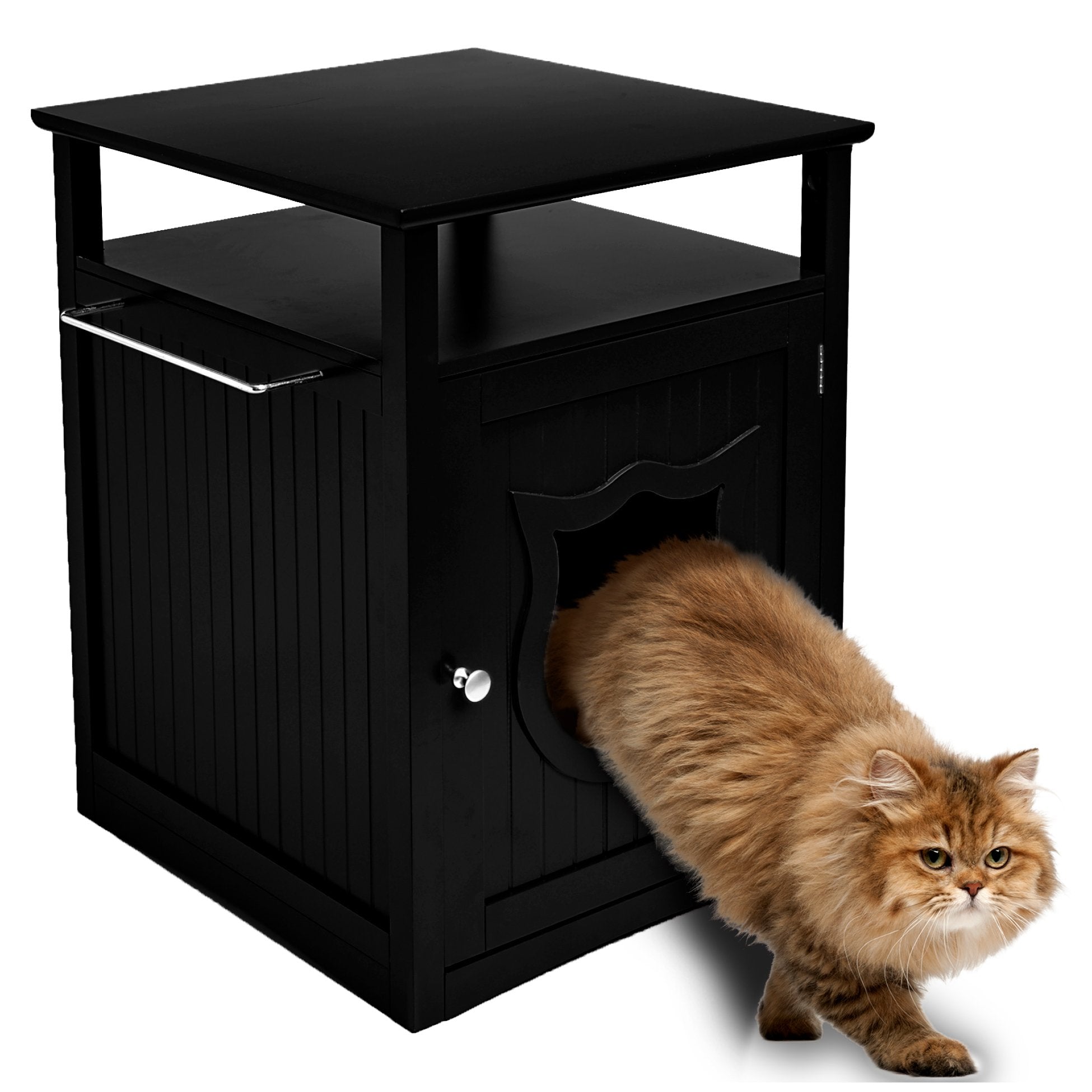 Nightstand Pet House, Litter Box Furniture Indoor Pet Crate, Litter - H&A Outlet