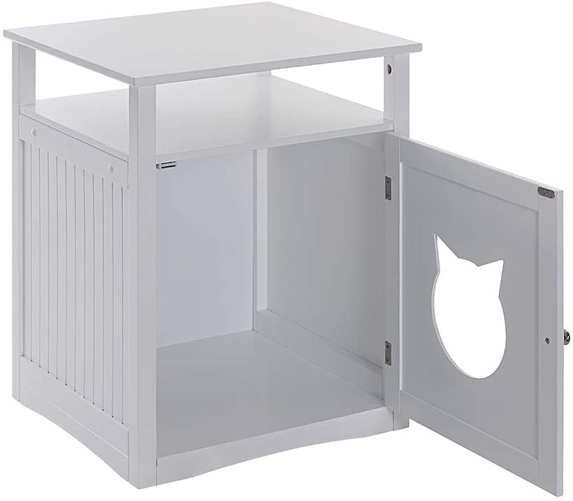 Nightstand Pet House, Litter Box Furniture Indoor Pet Crate, Litter - H&A Outlet