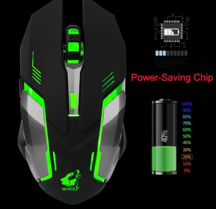 Ninja Dragon Stealth 7 Wireless Silent LED Gaming Mouse - H&A Outlet