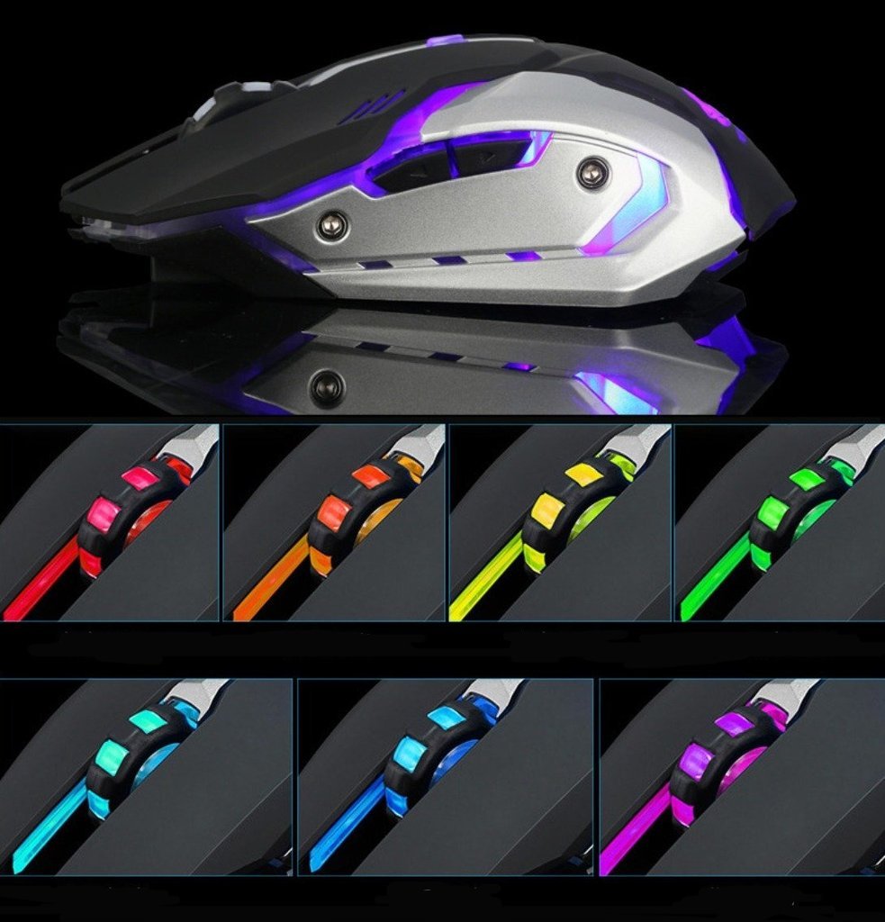 Ninja Dragon Stealth 7 Wireless Silent LED Gaming Mouse - H&A Outlet