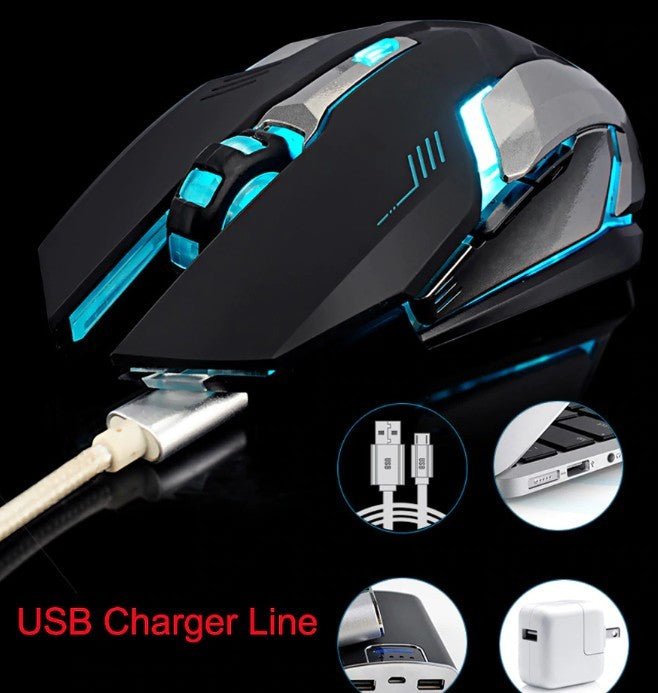 Ninja Dragon Stealth 7 Wireless Silent LED Gaming Mouse - H&A Outlet